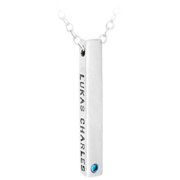 Picture of Silver 1" Square Bar Name Charm